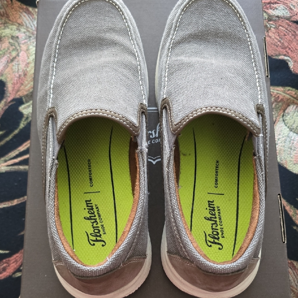 Florsheim Kids Gray and Brown Moccasins